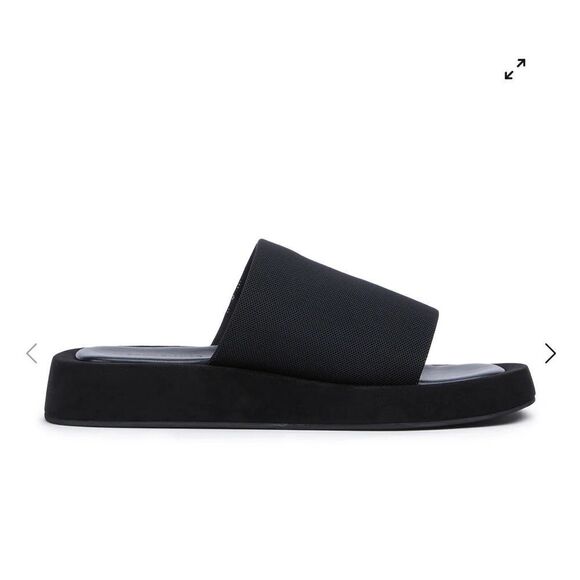 Tony Bianco Isabel black magic slides shoes sandals flats Revolve 6 - Picture 2 of 13